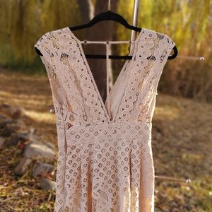 Beige free people dress